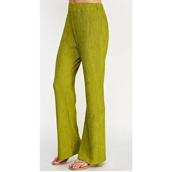 Wild Fable High Waisted Ribbed Flare Leg Pants Sz Medium - Picture 7 of 7